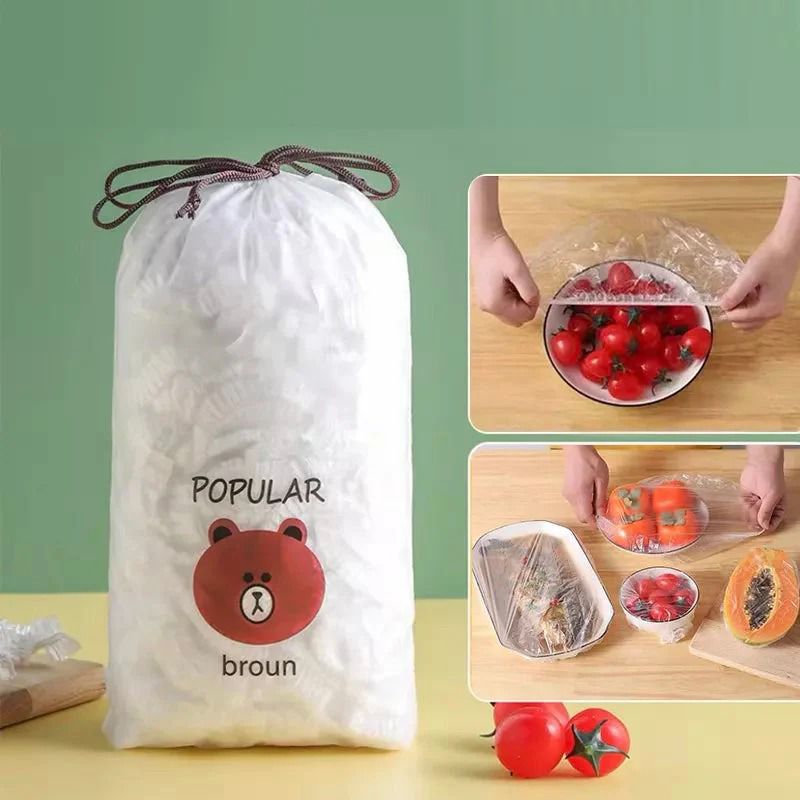 90Pcs Reusable Elastic Fresh Keeping Bags – Plastic Sealing Food Covers