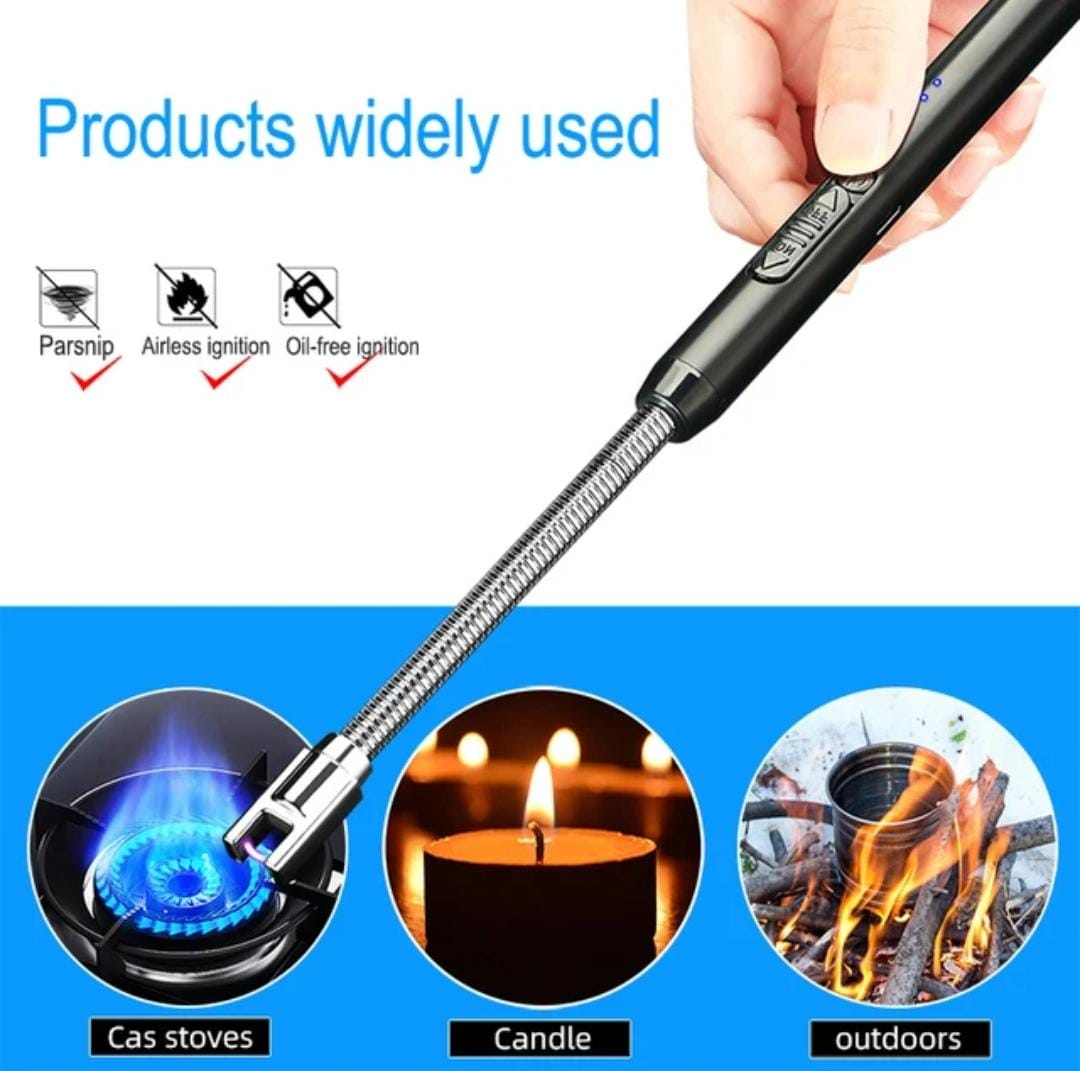 Rechargeable Arc Lighter Kit Type C Electric Lighter with Flexible Neck