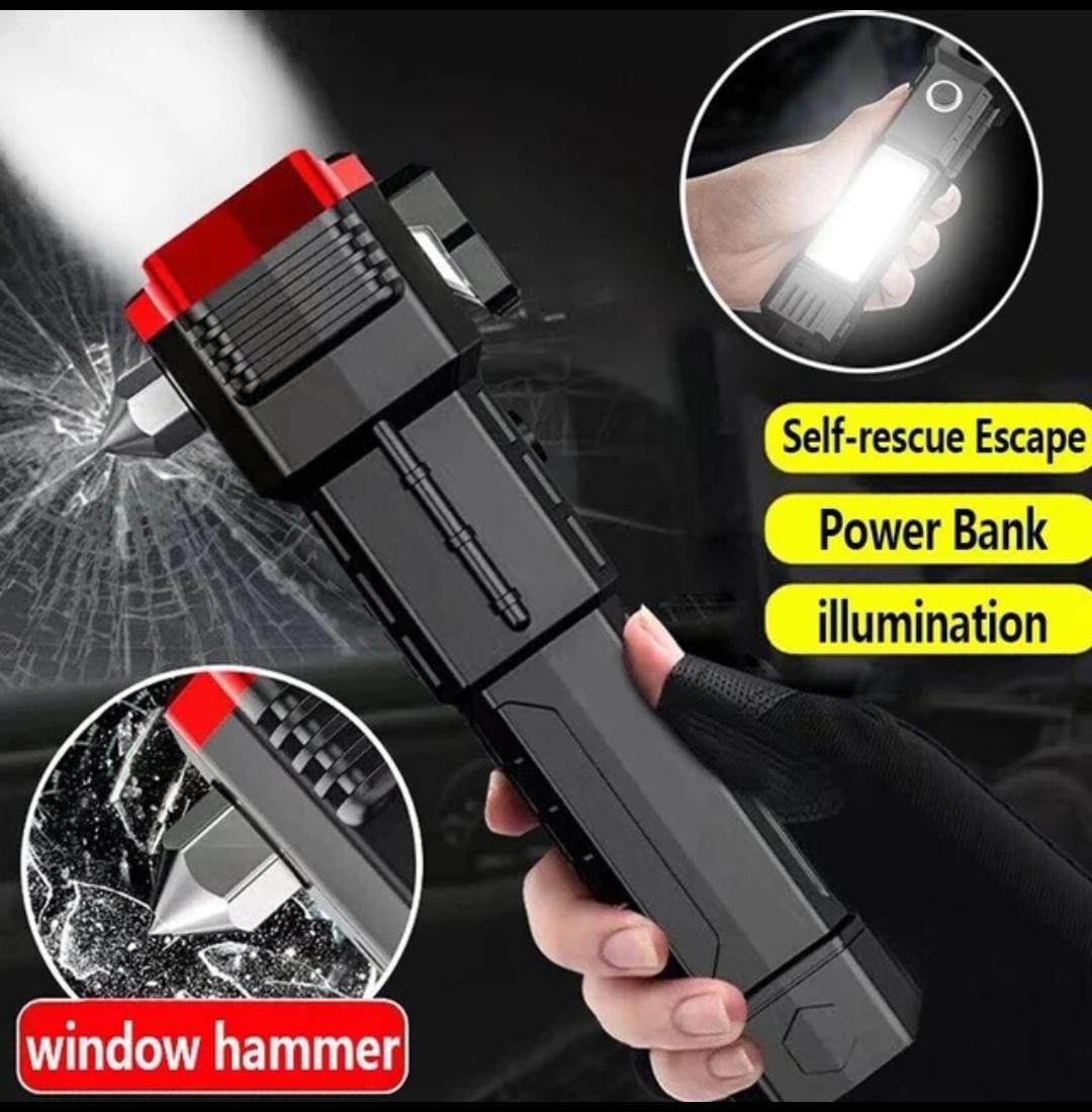 Multi-Function Emergency Flashlight with Power Bank
